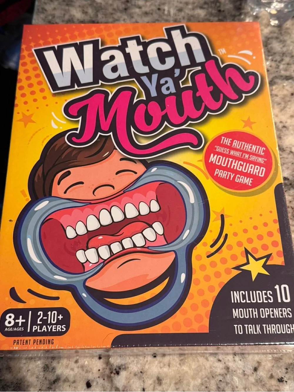 Family Party Game Watch ya mouth - Yellow Mouthguards
